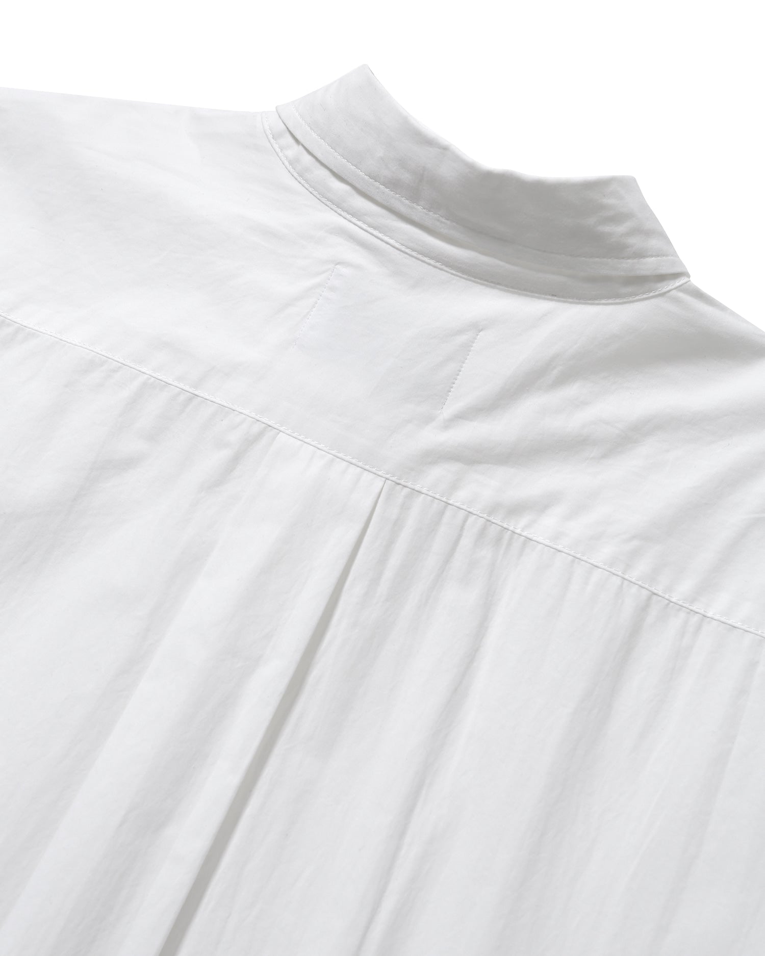 Double Button Solid Shirt - White