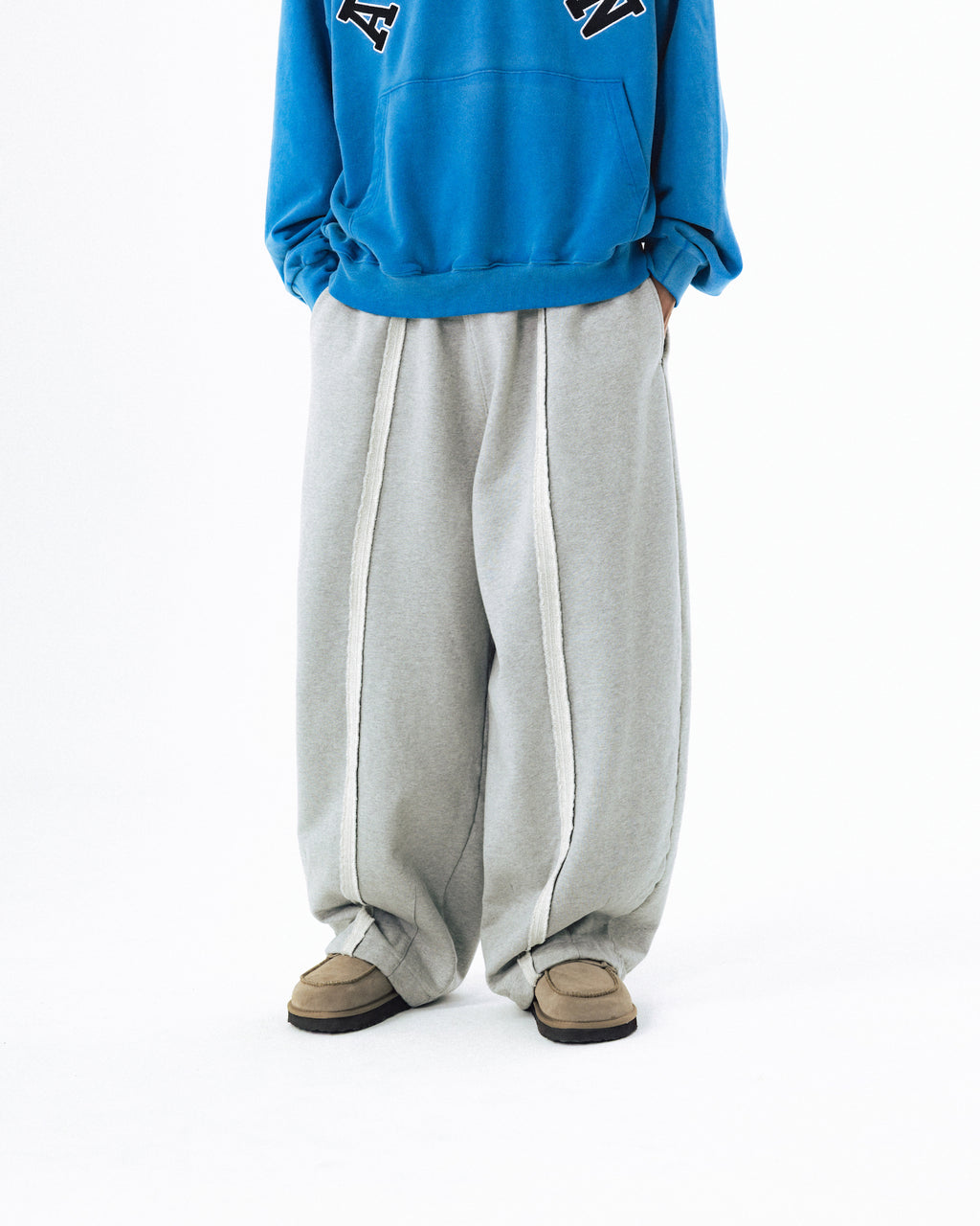 Mid-Line Balloon Sweat Pants - Melange Grey