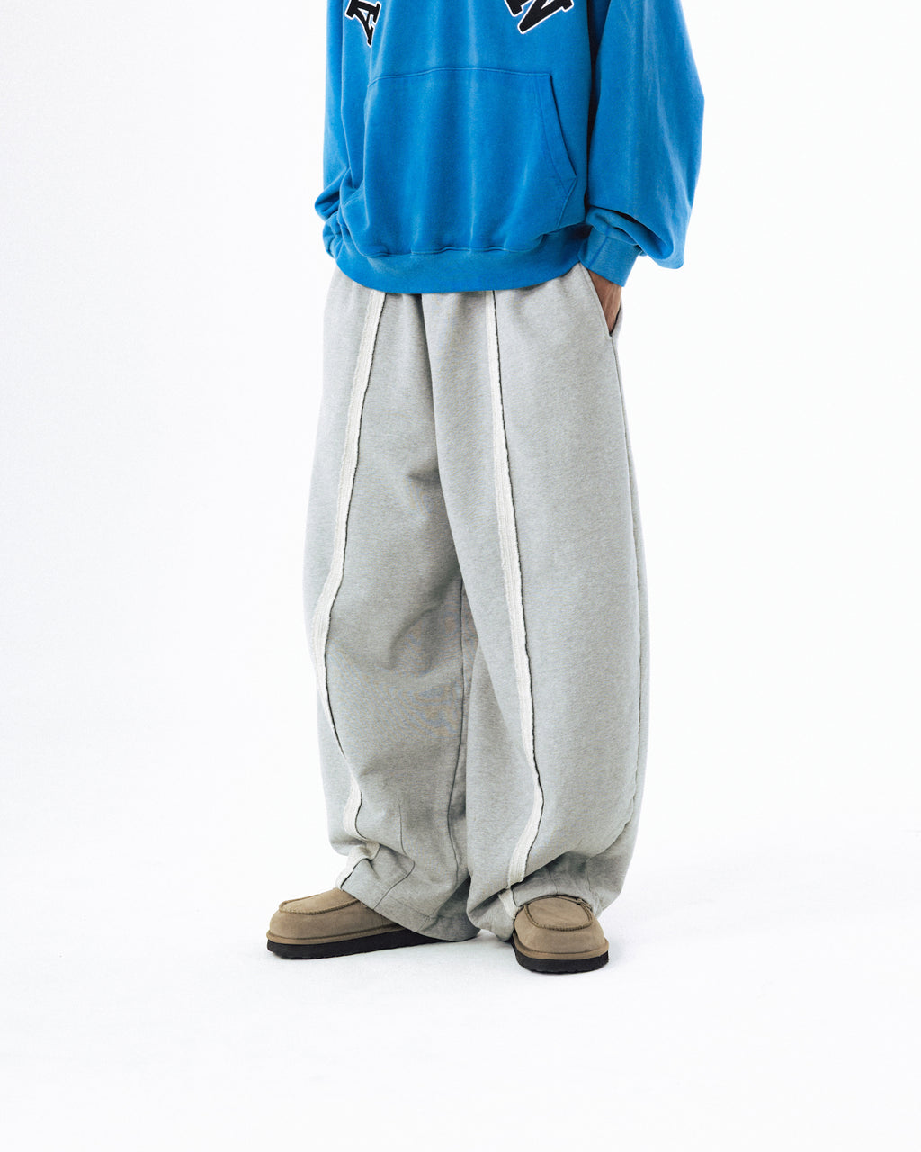 Mid-Line Balloon Sweat Pants - Melange Grey