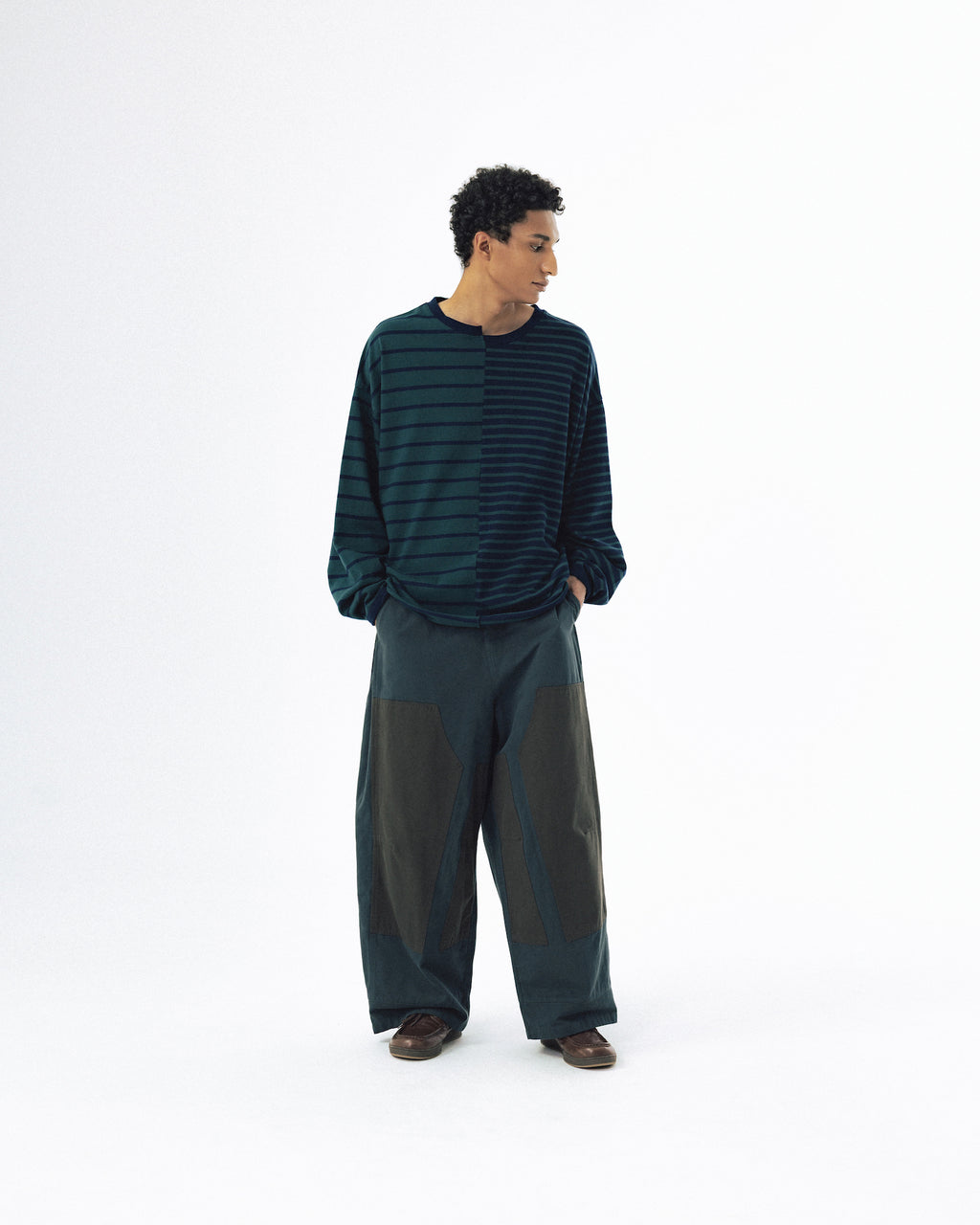 Unbalanced Stripe Long Sleeve - Green