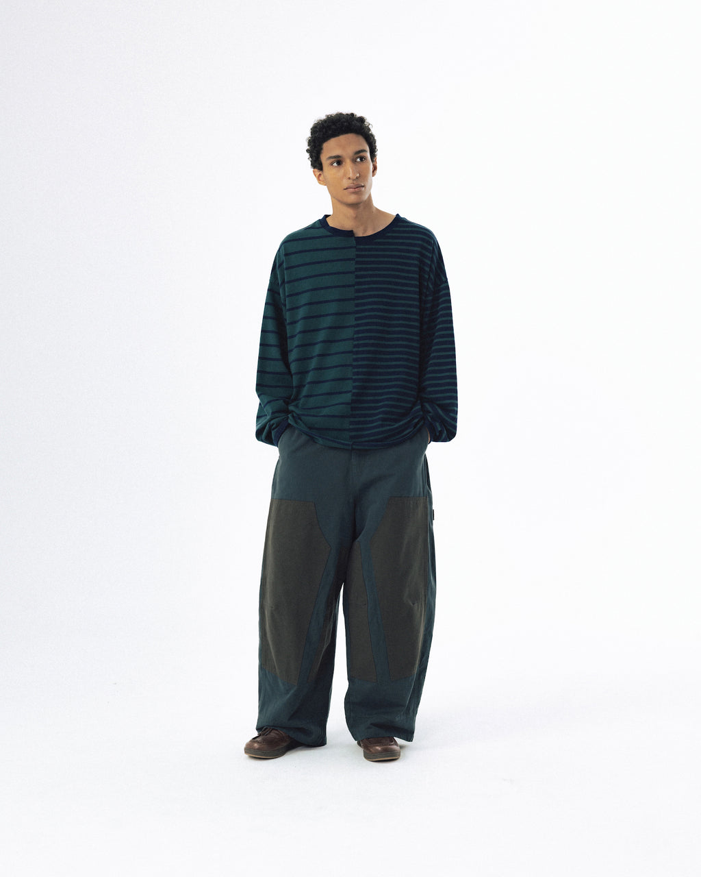 Unbalanced Stripe Long Sleeve - Green