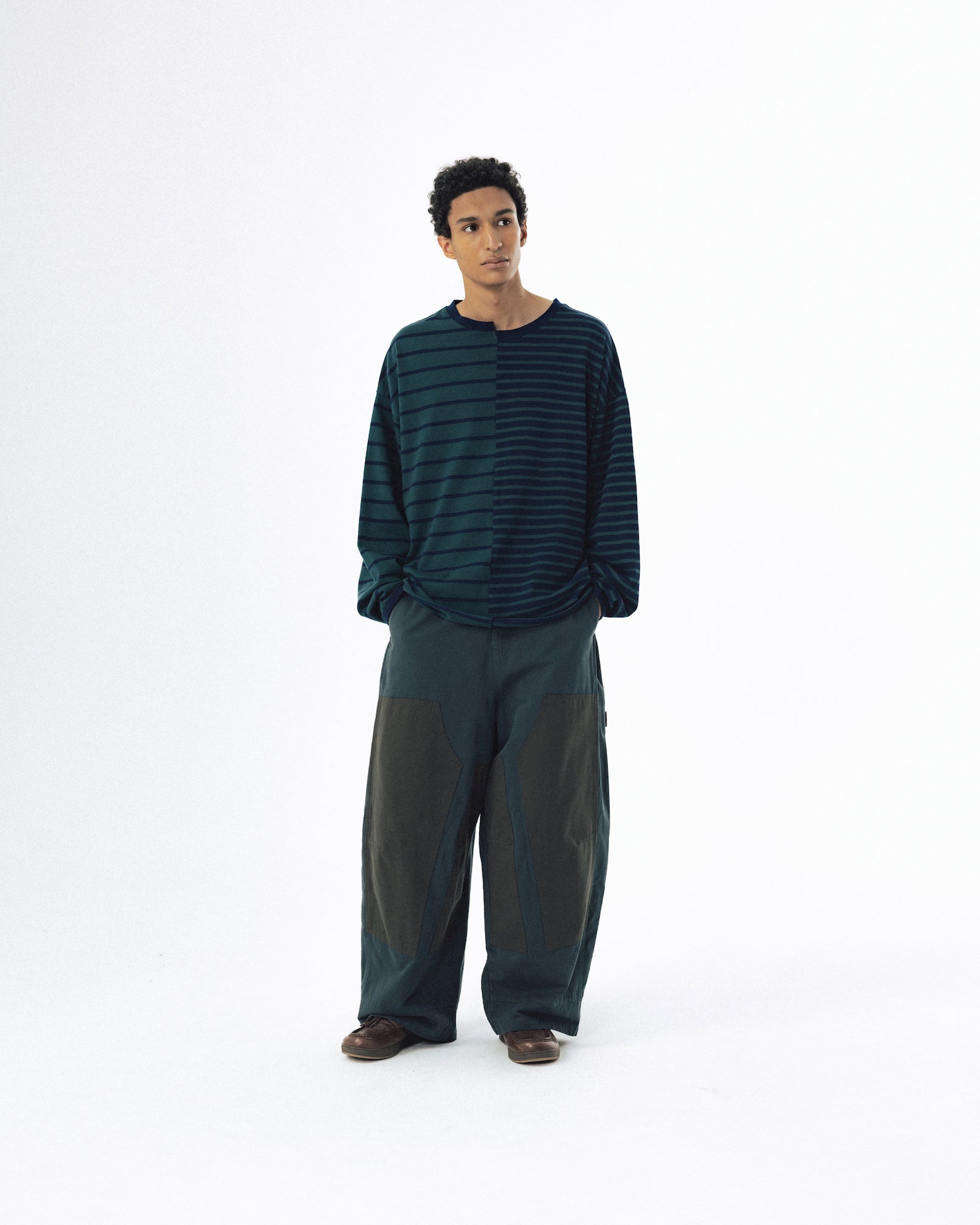 Unbalanced Stripe Long Sleeve - Green