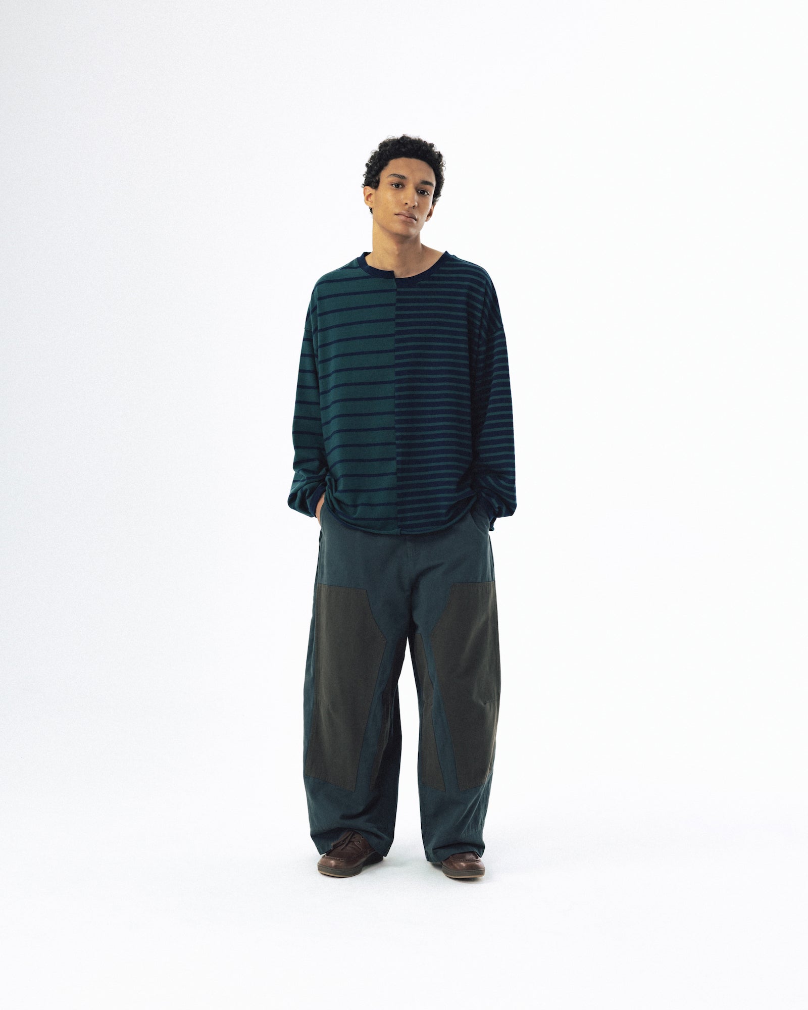 Unbalanced Stripe Long Sleeve - Green