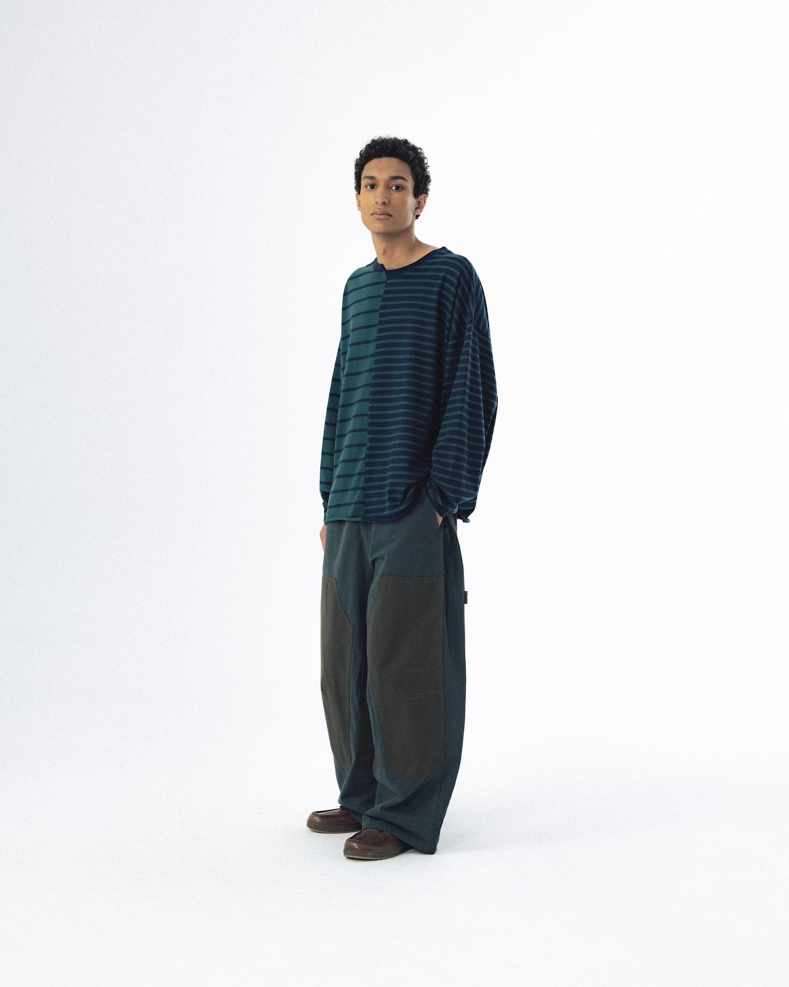 Unbalanced Stripe Long Sleeve - Green
