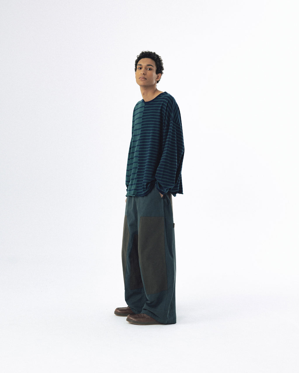 Unbalanced Stripe Long Sleeve - Green