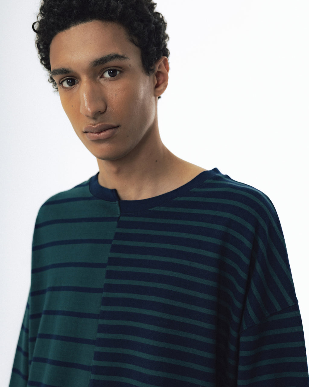 Unbalanced Stripe Long Sleeve - Green