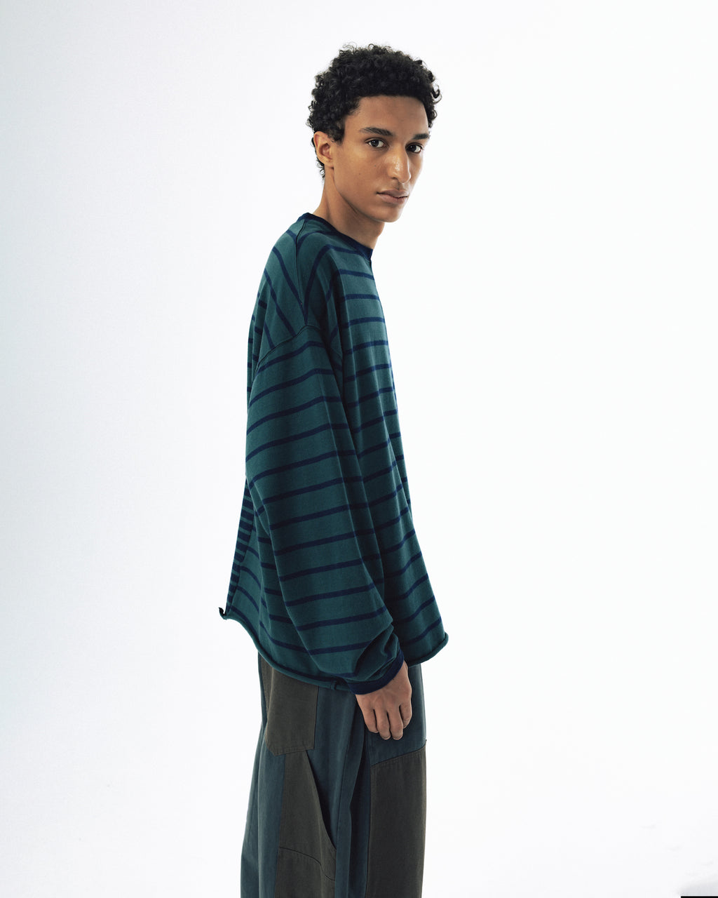 Unbalanced Stripe Long Sleeve - Green