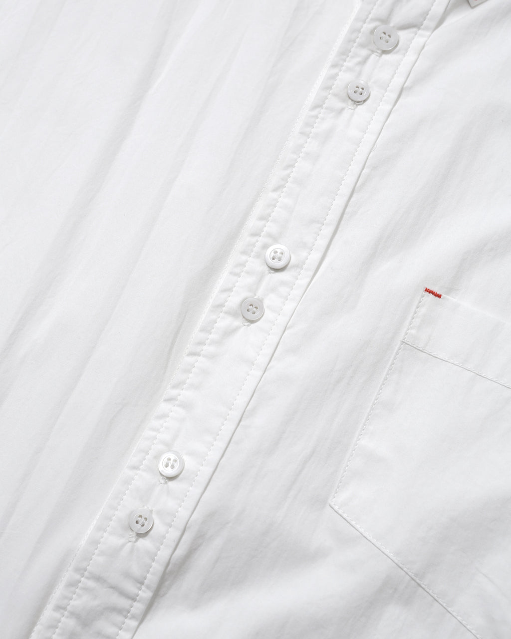Double Button Solid Shirt - White