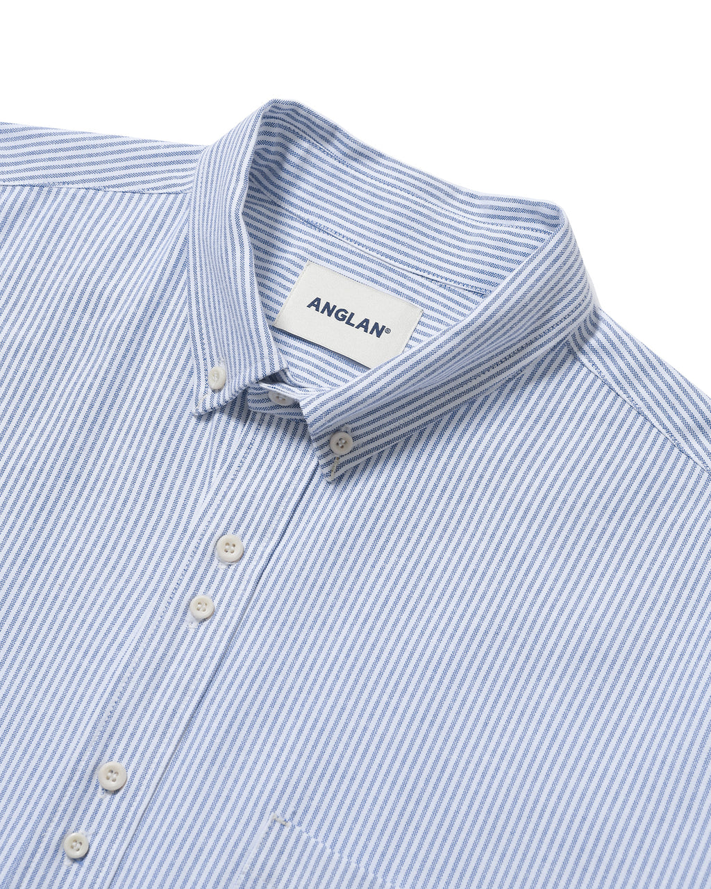 Double Button Striped Shirt - Blue