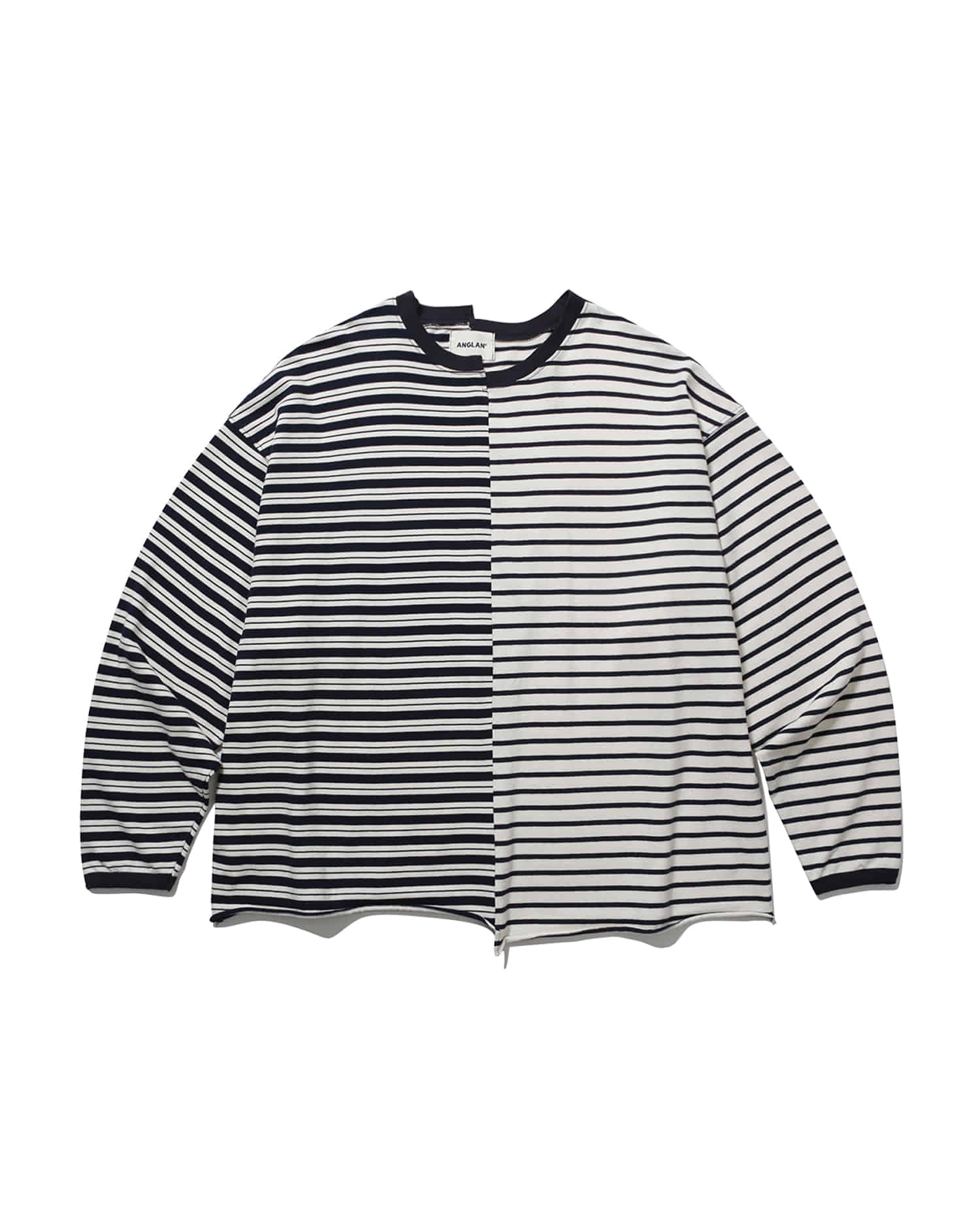 Unbalanced Stripe Long Sleeve - Navy