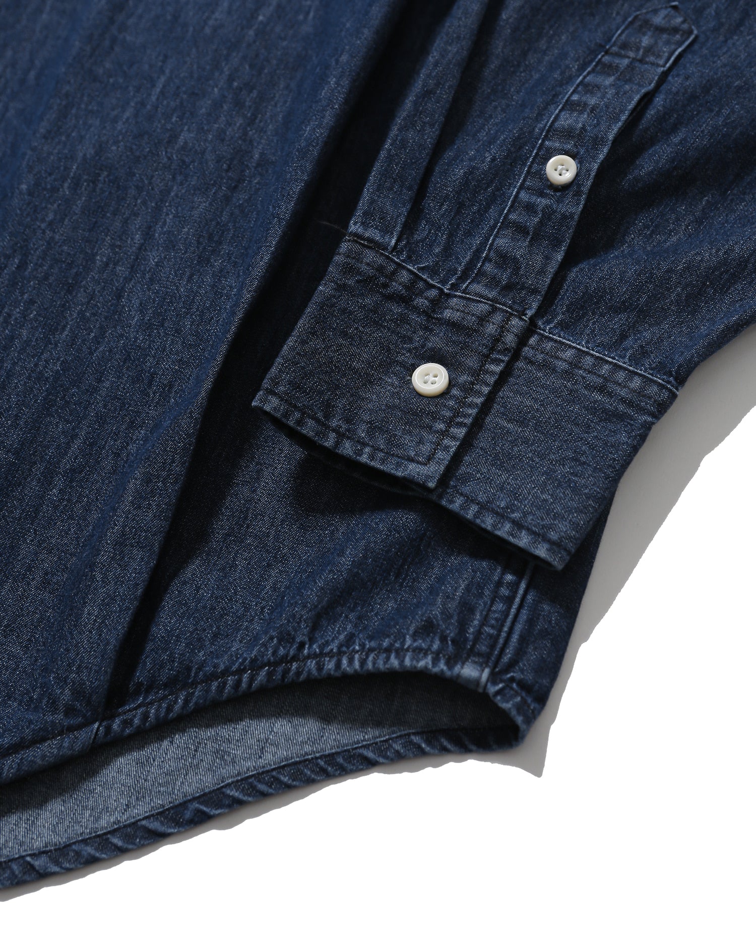 Double Button Solid Shirt - Indigo