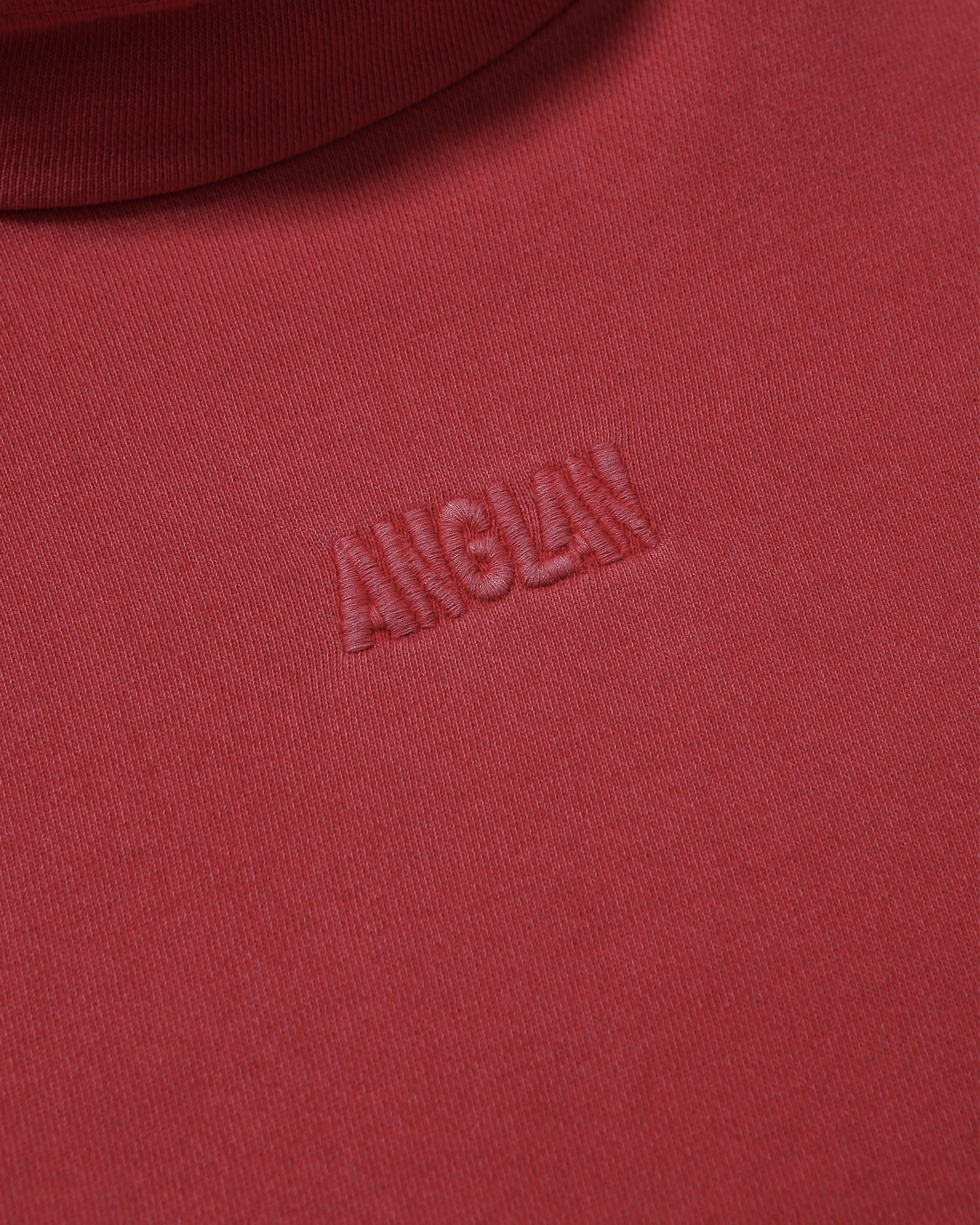 Pigment High-Neck Sweat Shirt - Washed Red