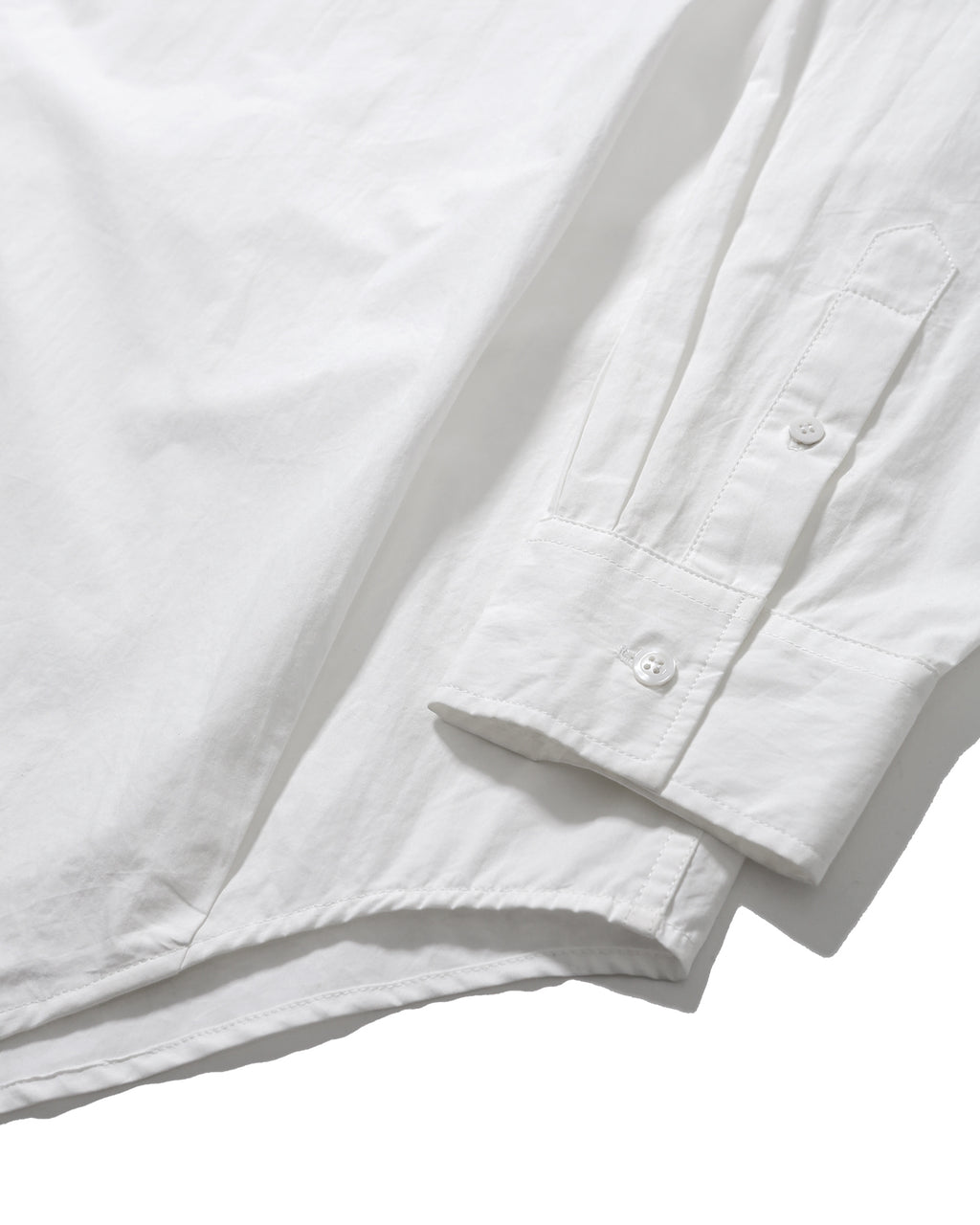 Double Button Solid Shirt - White