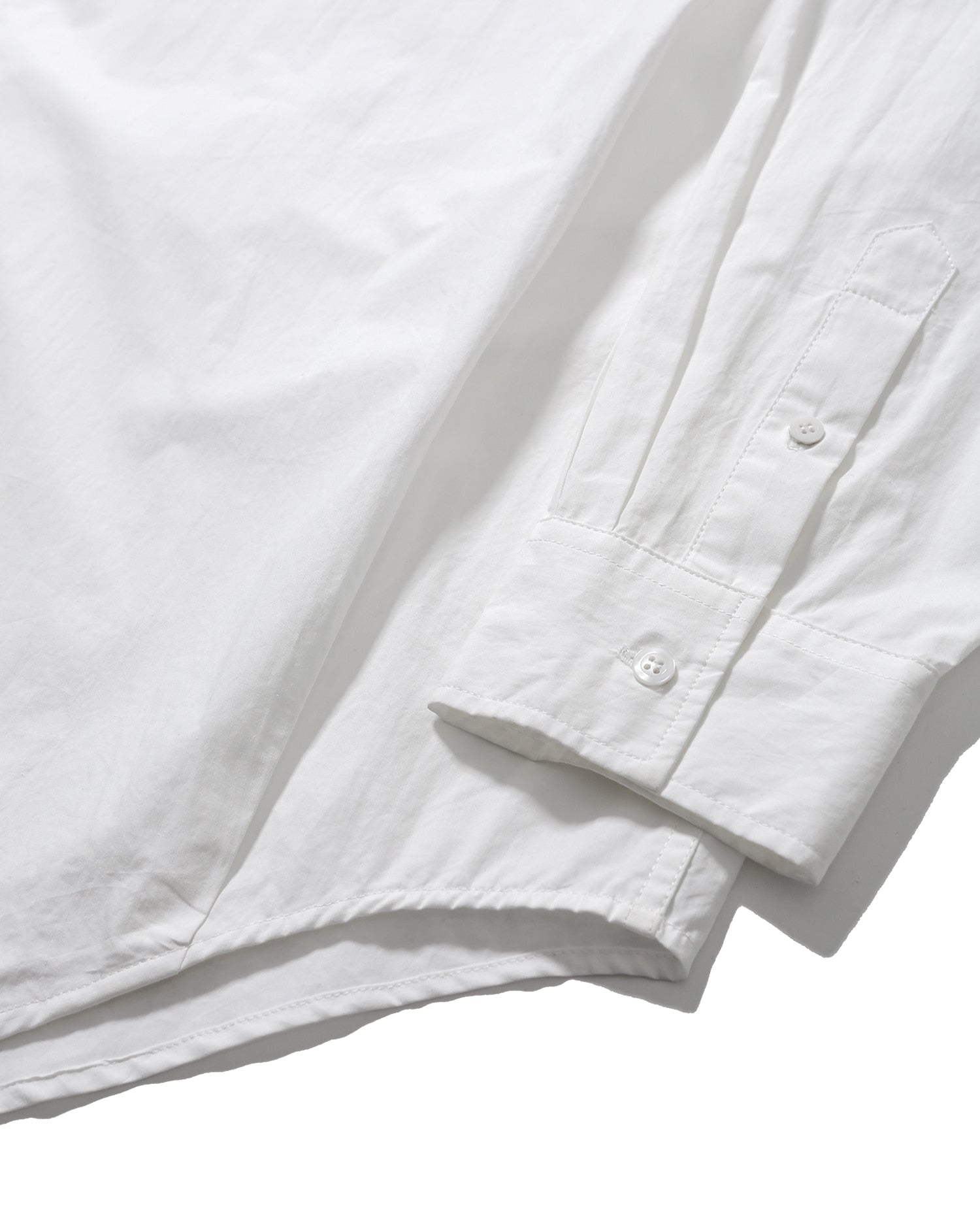 Double Button Solid Shirt - White