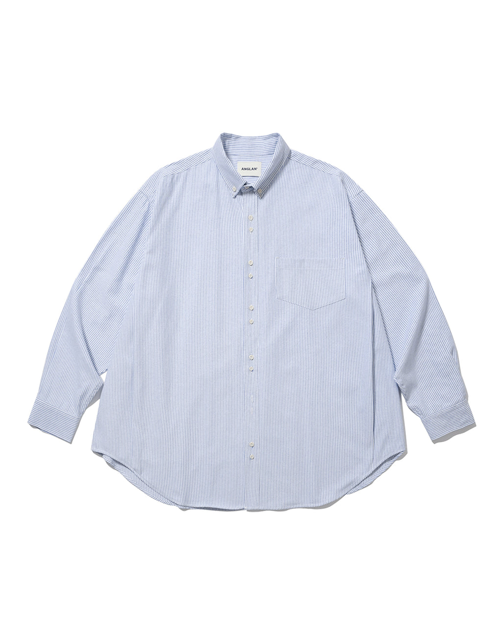 Double Button Striped Shirt - Blue