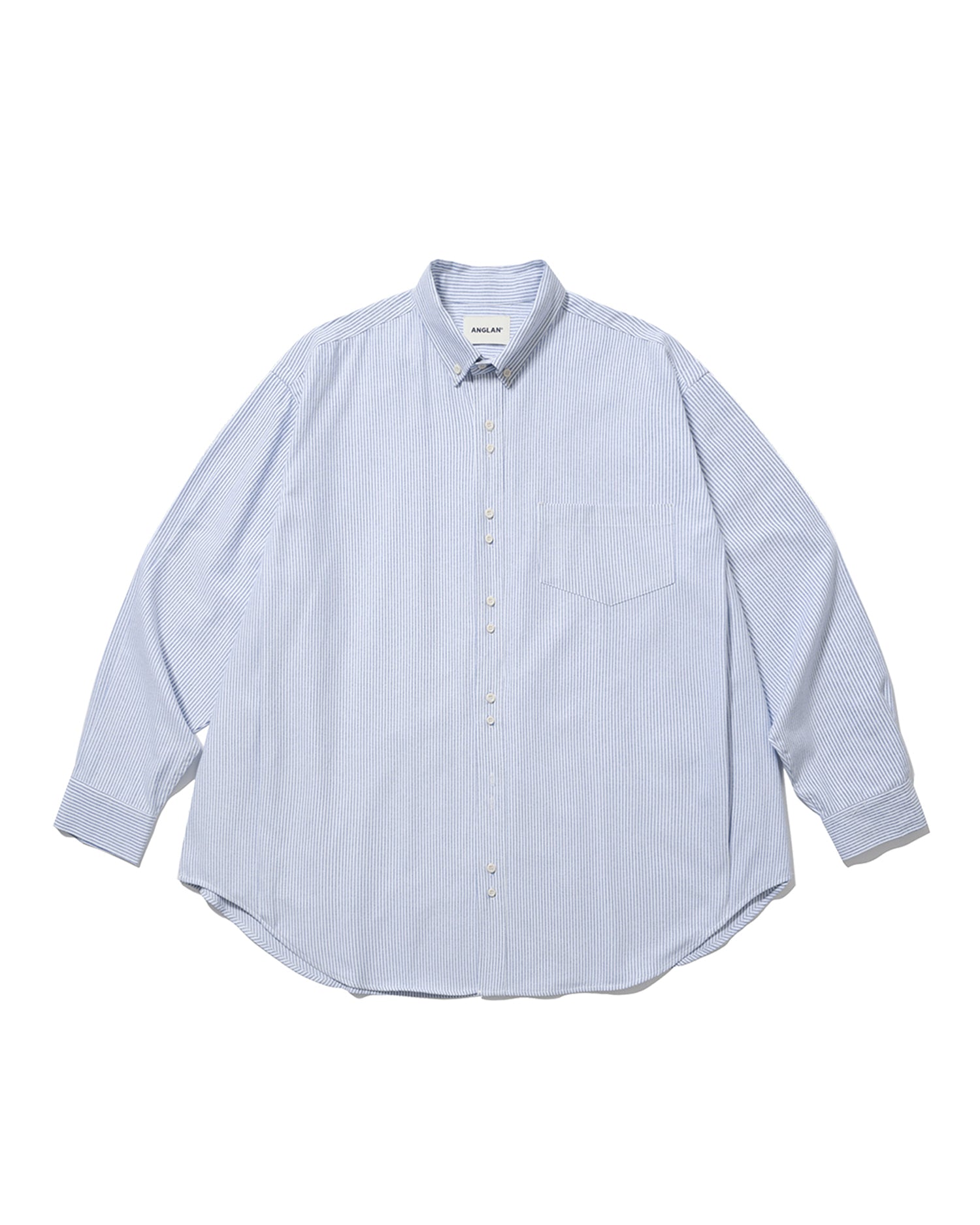 Double Button Striped Shirt - Blue