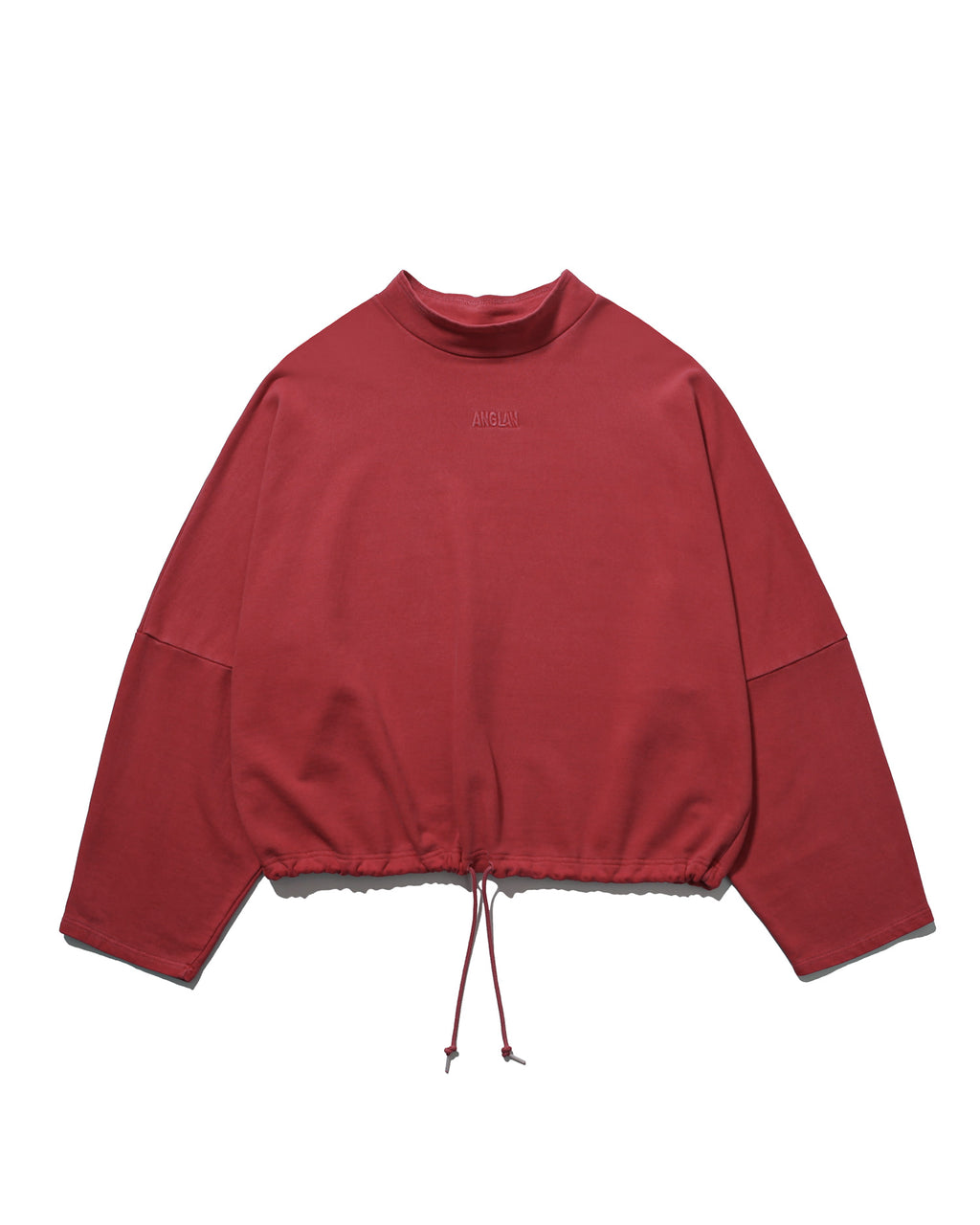 Pigment High-Neck Sweat Shirt - Washed Red