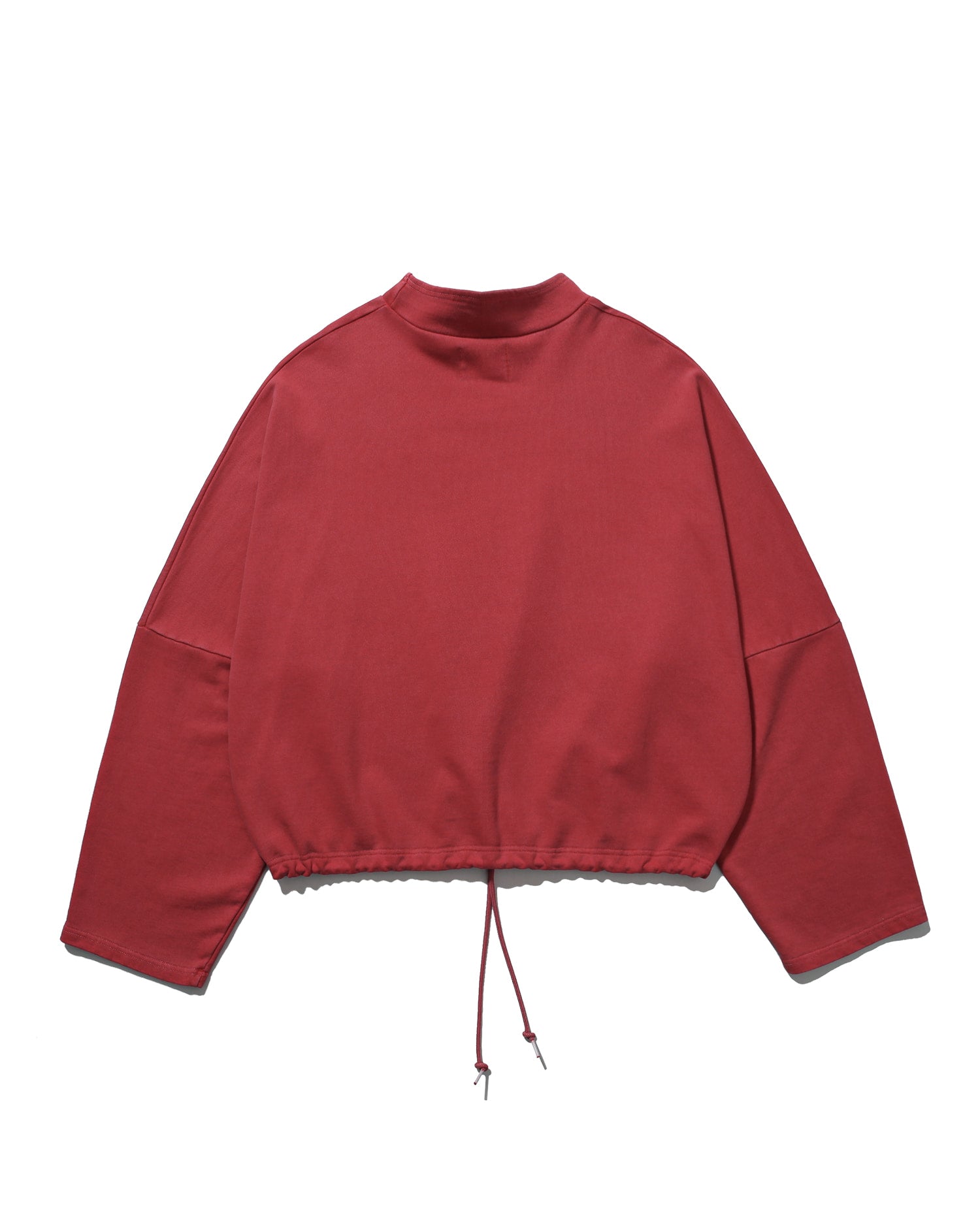 Pigment High-Neck Sweat Shirt - Washed Red
