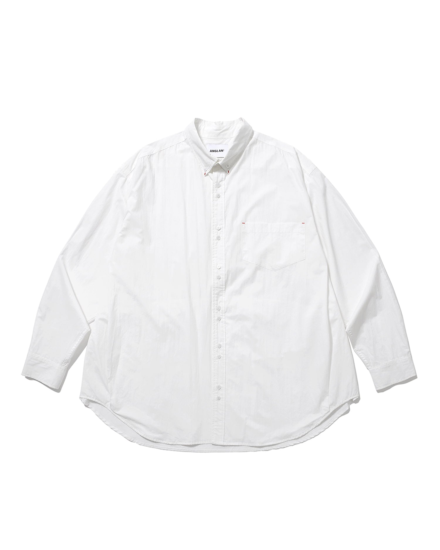 Double Button Solid Shirt - White