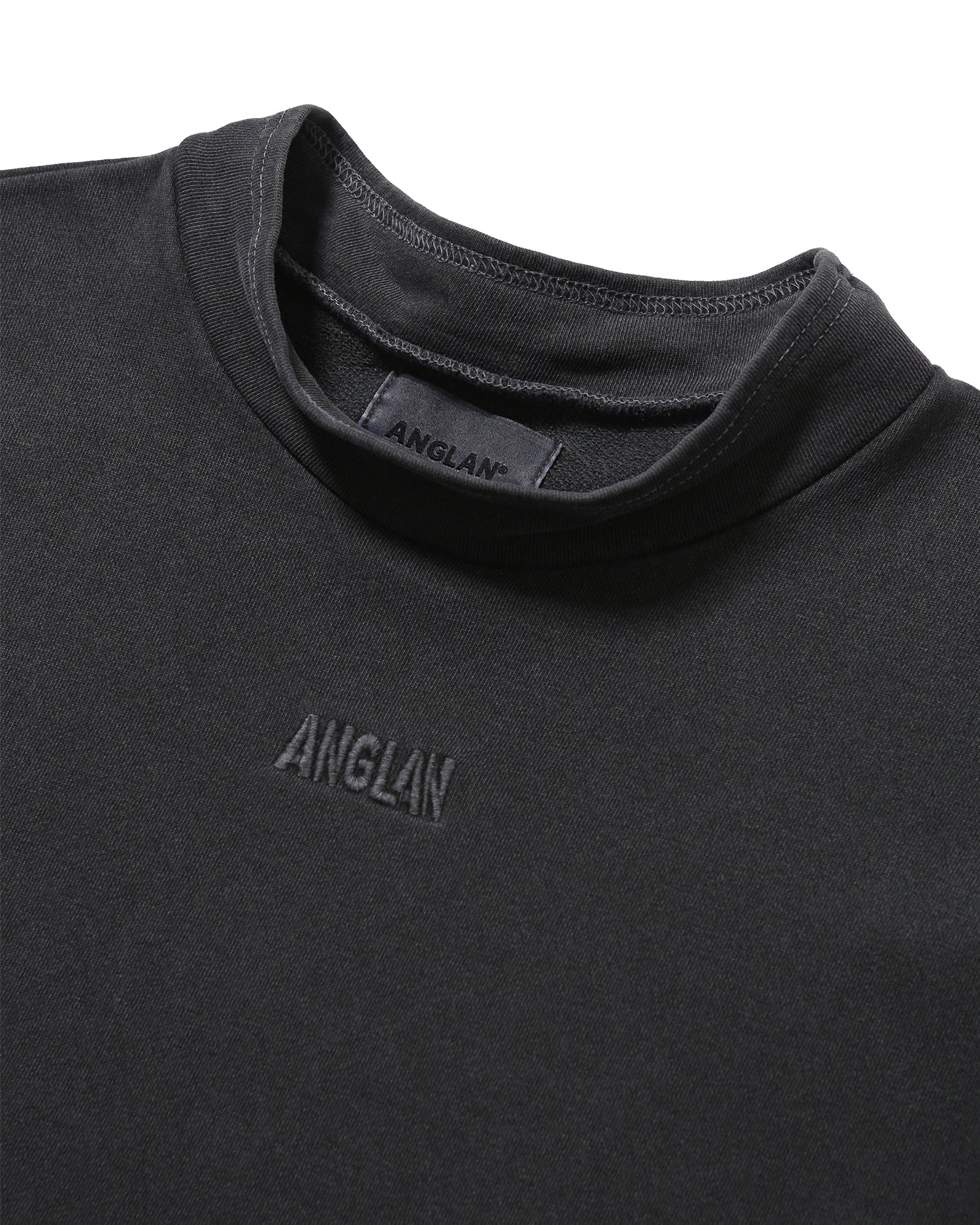 Pigment High-Neck Sweat Shirt - Washed Grey