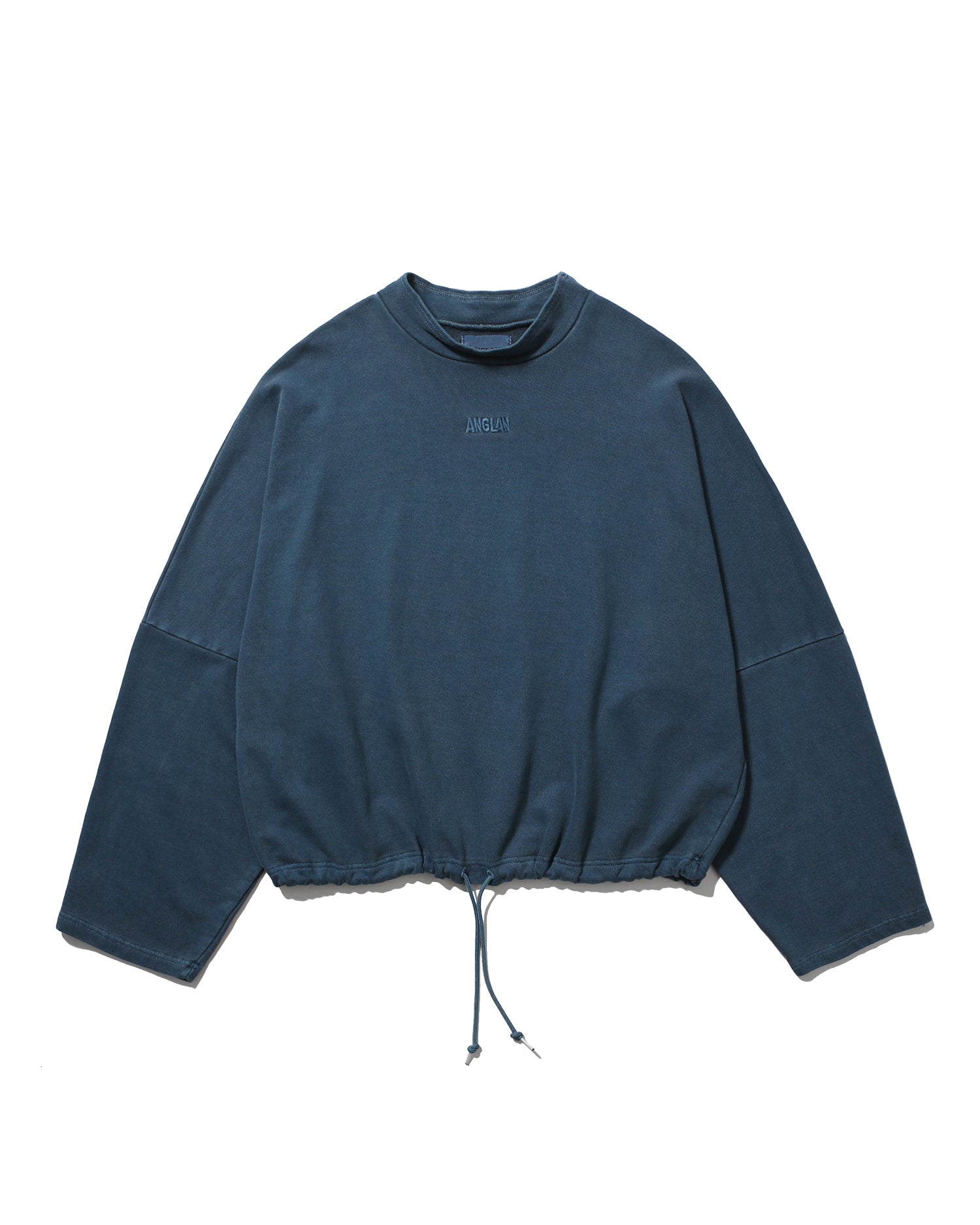 Pigment High-Neck Sweat Shirt - Washed Navy