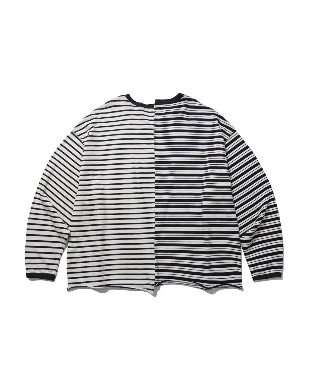 Unbalanced Stripe Long Sleeve - Navy