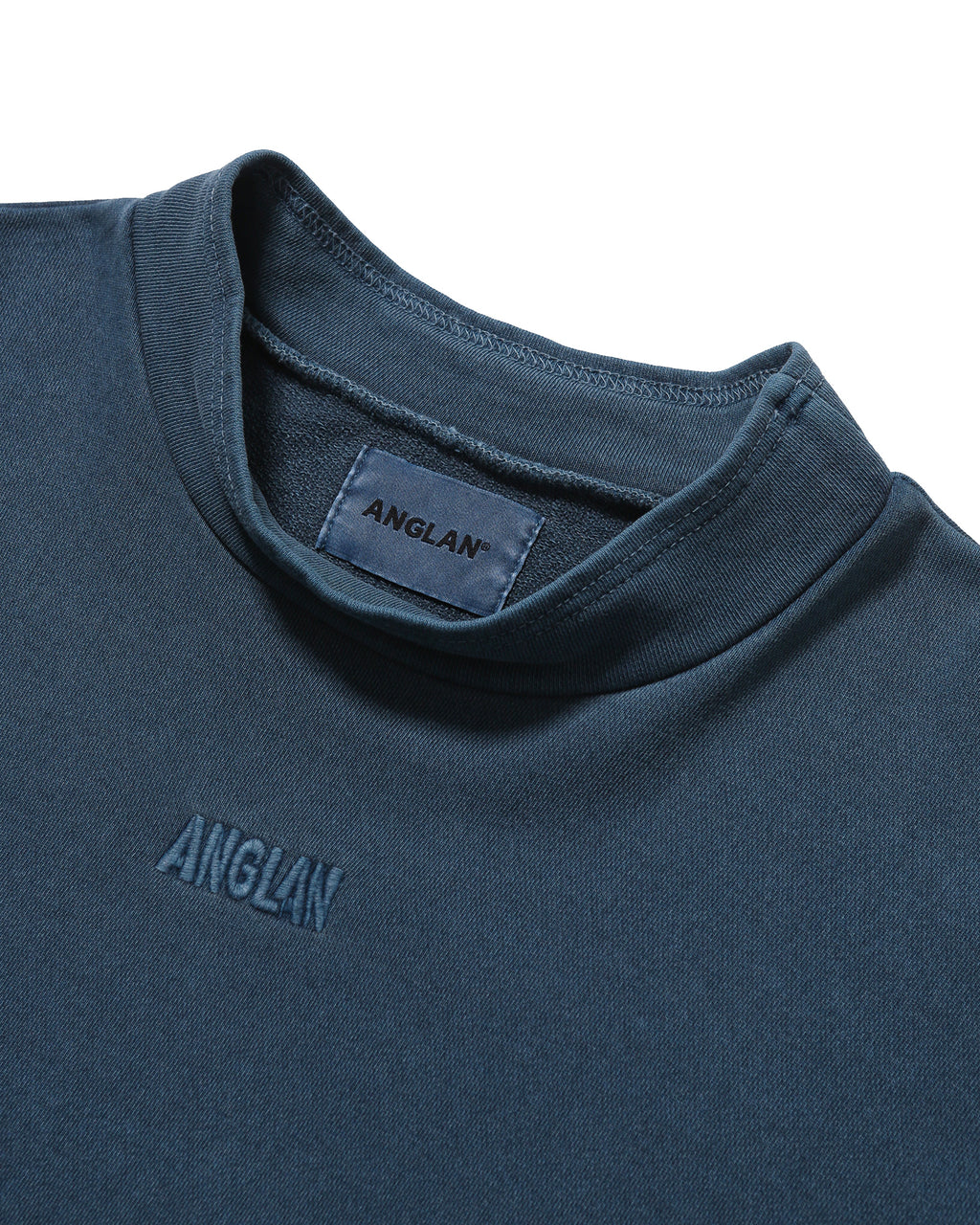 Pigment High-Neck Sweat Shirt - Washed Navy