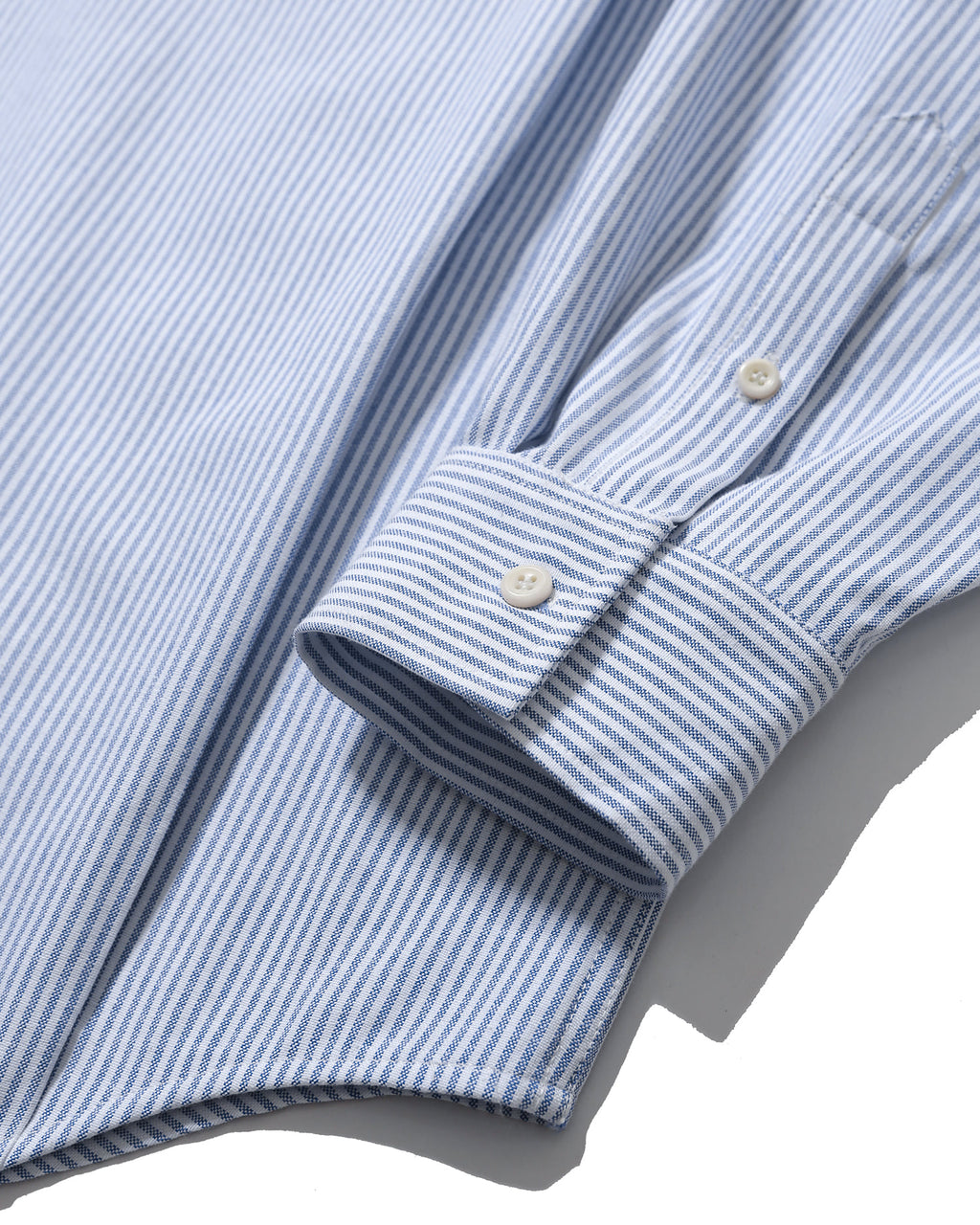 Double Button Striped Shirt - Blue